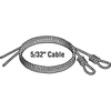 Prime-Line Extension Spring Cable Set, 5/32 in. x 14 ft., Galvanized Carbon Steel 2 Pack GD 52161